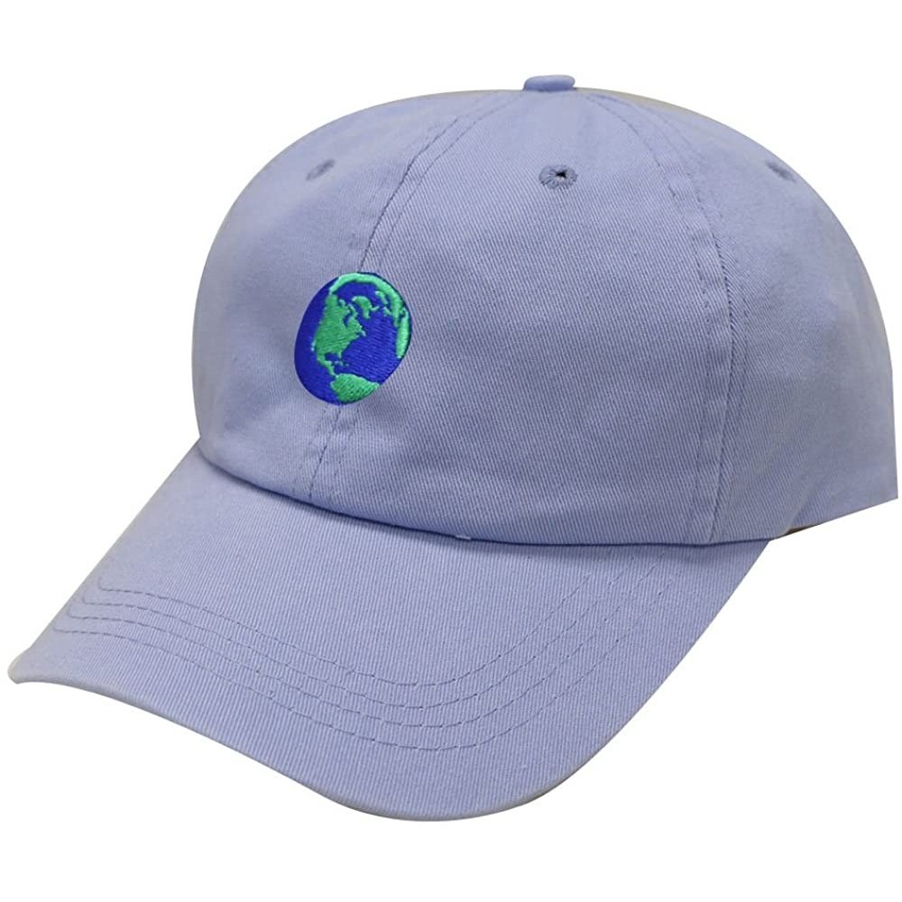 Baseball Caps Earth Cotton Baseball Dad Cap - Sky - CG17YQRALUE $15.52