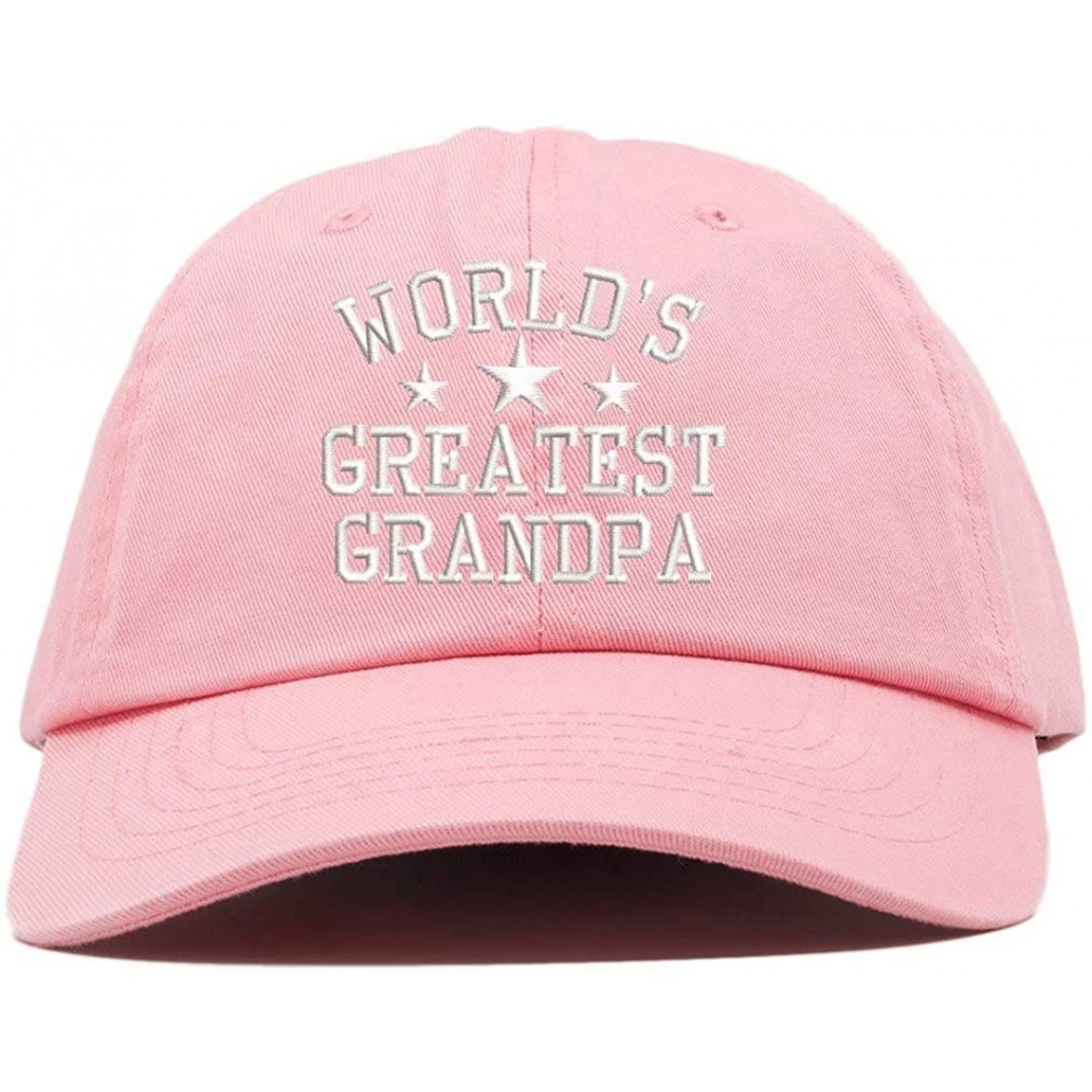 Baseball Caps World's Greatest Grandpa Embroidered Low Profile Soft Cotton Baseball Cap - Vc300_lightpink - CN18QGGTKUG $12.06