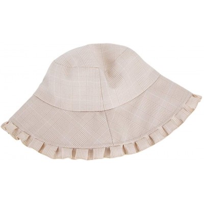 Bucket Hats Reversible Cotton Bucket Hat Multicolored Fisherman Cap Packable Sun Hat - Beige - C818WE4RW0X $10.63