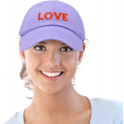 Baseball Caps Custom Embroidered Hats Dad Caps Love Stitched Logo Hat - Lavender - CE18M7YIA8H $8.60