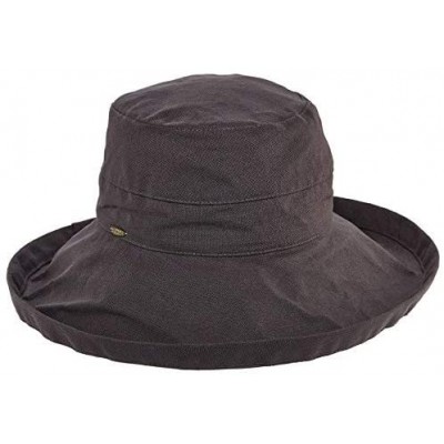 Sun Hats Women's Cotton Hat with Inner Drawstring and Upf 50+ Rating - Charcoal - C211HYU9BSN $27.35