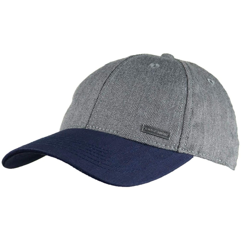 Baseball Caps Baseball King Fifth Navy Grey - Navy Grey Tweed - CJ18CHH78QM $17.37