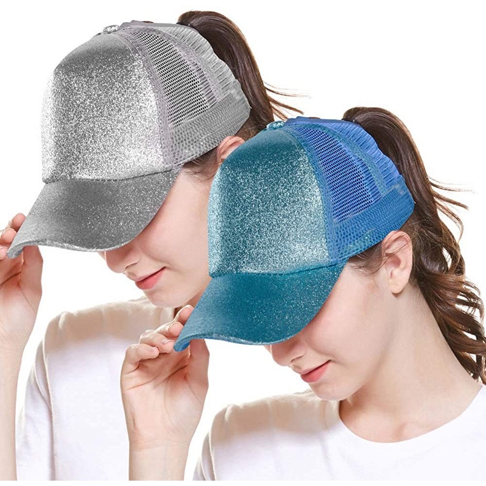 Baseball Caps Ponytail Baseball Cap for Women- Baseball Cap High Ponytail Hat for Women- Adjustable - C718QWMZAL4 $13.13