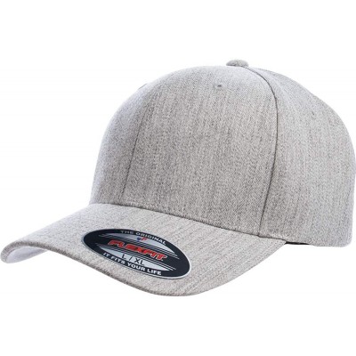 Baseball Caps Flexfit Premium Wool Blend Ballcap - Stretch Fit- Original Baseball Cap w/Hat Liner - Heather - CC18H9H6YU8 $15.33