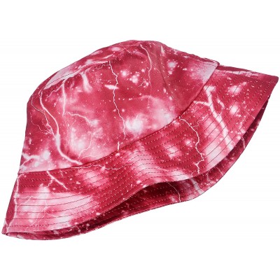 Bucket Hats Unisex Galaxy Bucket Hat Summer Fisherman Cap for Men Women - Lightning Red - CQ18TALH43A $12.69