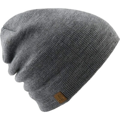 Skullies & Beanies Men's The Harbor Beanie - Heather Grey - CR115UJEHTX $35.34