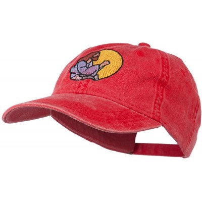 Baseball Caps Jesus Praying Embroidered Washed Cap - Red - C011MJ40GSD $20.92