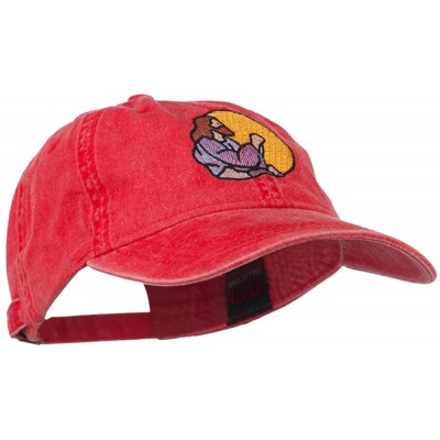 Baseball Caps Jesus Praying Embroidered Washed Cap - Red - C011MJ40GSD $20.92