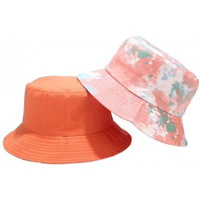 Bucket Hats Reversible Cotton Bucket Hat Multicolored Fisherman Cap Packable Sun Hat - Style 12 - CC197ZRALSO $13.72