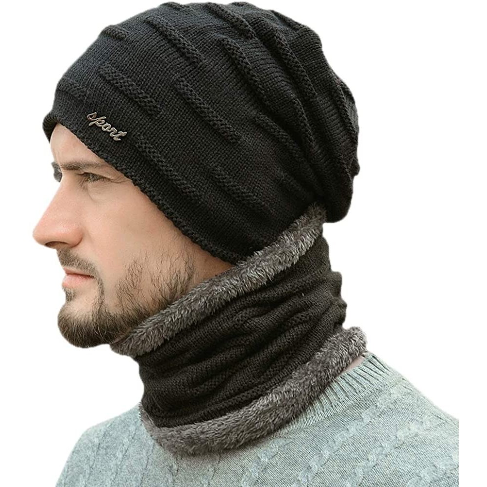 Skullies & Beanies Winter Beanie Fashion Fleece - Style-2 Black - CS18Z9G69K3 $8.09