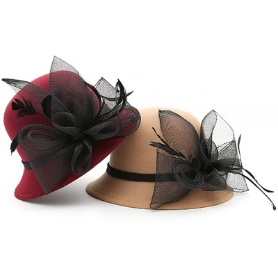 Sun Hats Women's Kentucky Derby Racing Horse Organza Hat Church Wedding Dress Party Occasion Cap - 4 - CQ18HGKKD0U $12.63