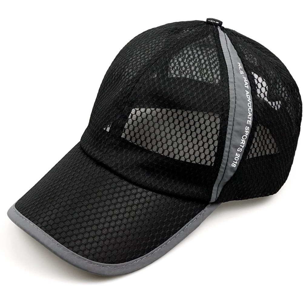 Baseball Caps Lightweight Breathable Outdoor Baseball Fishing - Black - C118DYSUE6E $8.12