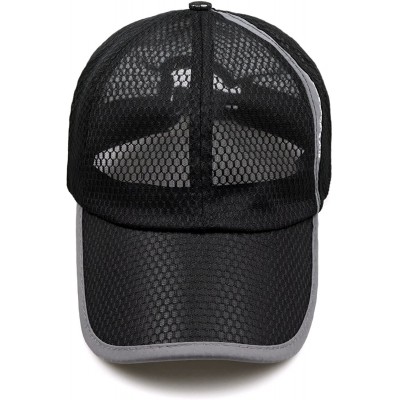 Baseball Caps Lightweight Breathable Outdoor Baseball Fishing - Black - C118DYSUE6E $8.12