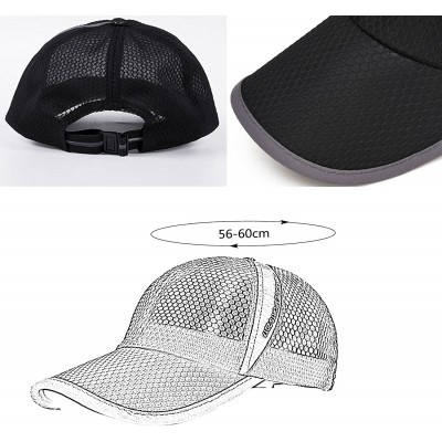 Baseball Caps Lightweight Breathable Outdoor Baseball Fishing - Black - C118DYSUE6E $8.12