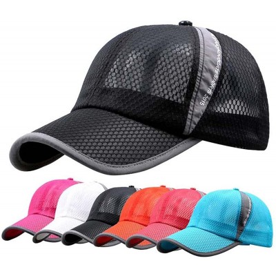 Baseball Caps Lightweight Breathable Outdoor Baseball Fishing - Black - C118DYSUE6E $8.12