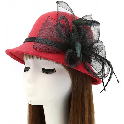 Sun Hats Women's Kentucky Derby Racing Horse Organza Hat Church Wedding Dress Party Occasion Cap - 4 - CQ18HGKKD0U $12.63